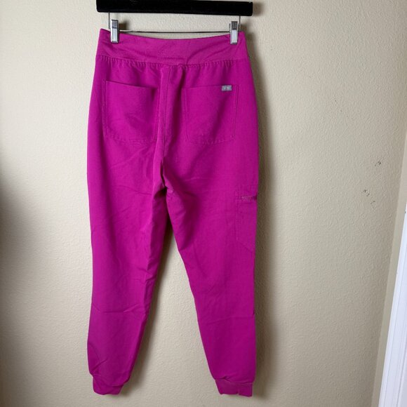 FIGS Technical Collection Hot Pink Joggers Scrubs Bottoms Pants Size Small - Picture 6 of 10